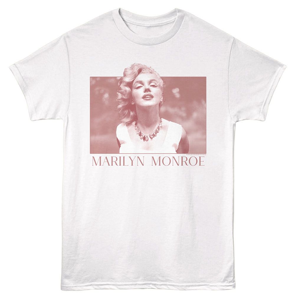 Marilyn Monroe - Simple Box - American Classics - White Adult Short Sleeve T-Shirt - clothing by TeeHivey.com (Image 1)