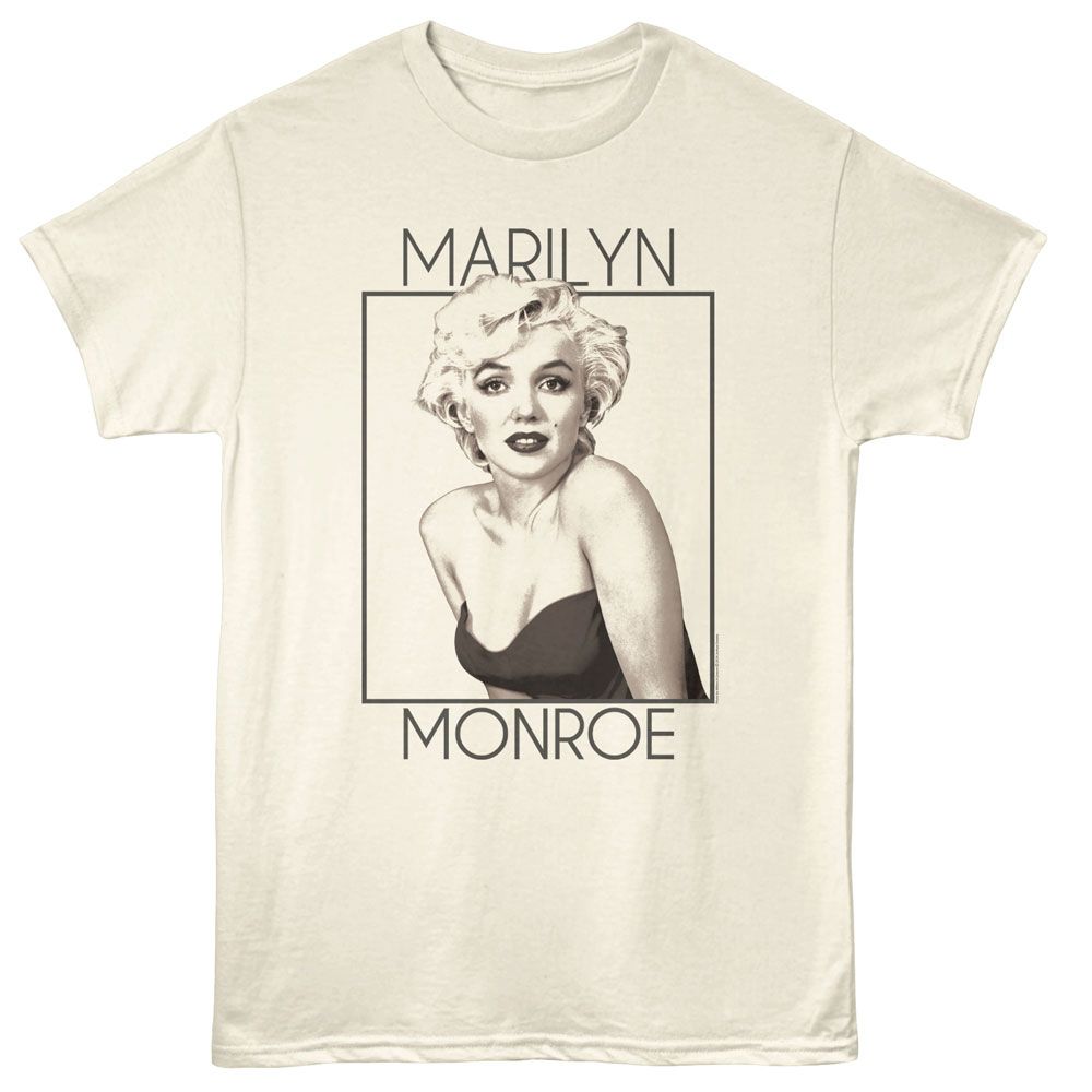 Marilyn Monroe - Rectangle - American Classics - Natural Adult Short Sleeve T-Shirt - clothing by TeeHivey.com (Image 1)