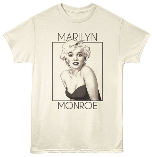 Marilyn Monroe - Rectangle - American Classics - Natural Adult Short Sleeve T-Shirt - clothing by TeeHivey.com (Image 1)