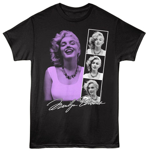 Marilyn Monroe - Photo Strip - American Classics - Black Adult Short Sleeve T-Shirt - clothing by TeeHivey.com (Image 1)