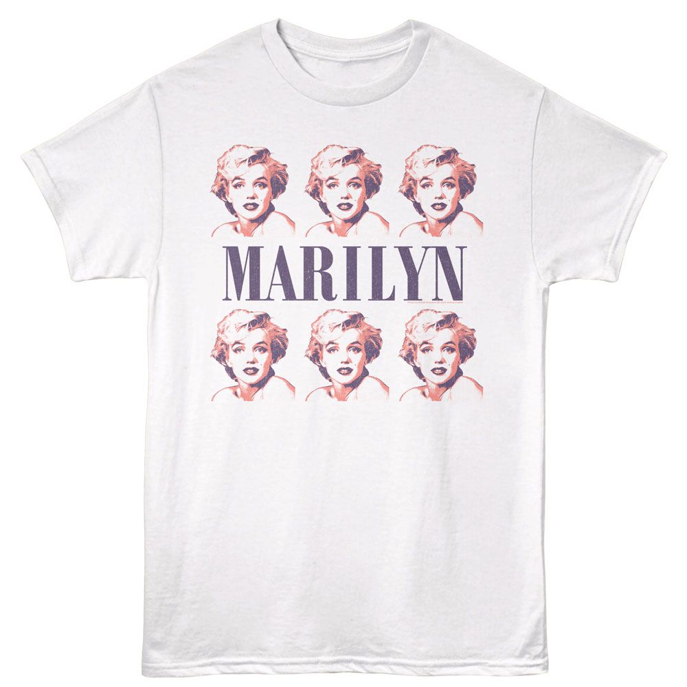 Marilyn Monroe - Repeat - American Classics - White Adult Short Sleeve T-Shirt - clothing by TeeHivey.com (Image 1)