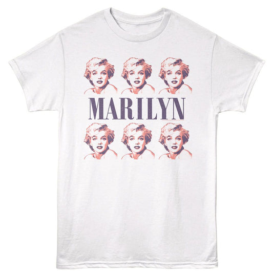 Marilyn Monroe - Repeat - American Classics - White Adult Short Sleeve T-Shirt - clothing by TeeHivey.com (Image 1)