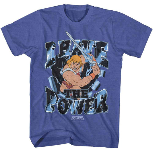 Masters Of The Universe - He Man Breakthrough - American Classics - Blue Heather Adult Short Sleeve T-Shirt