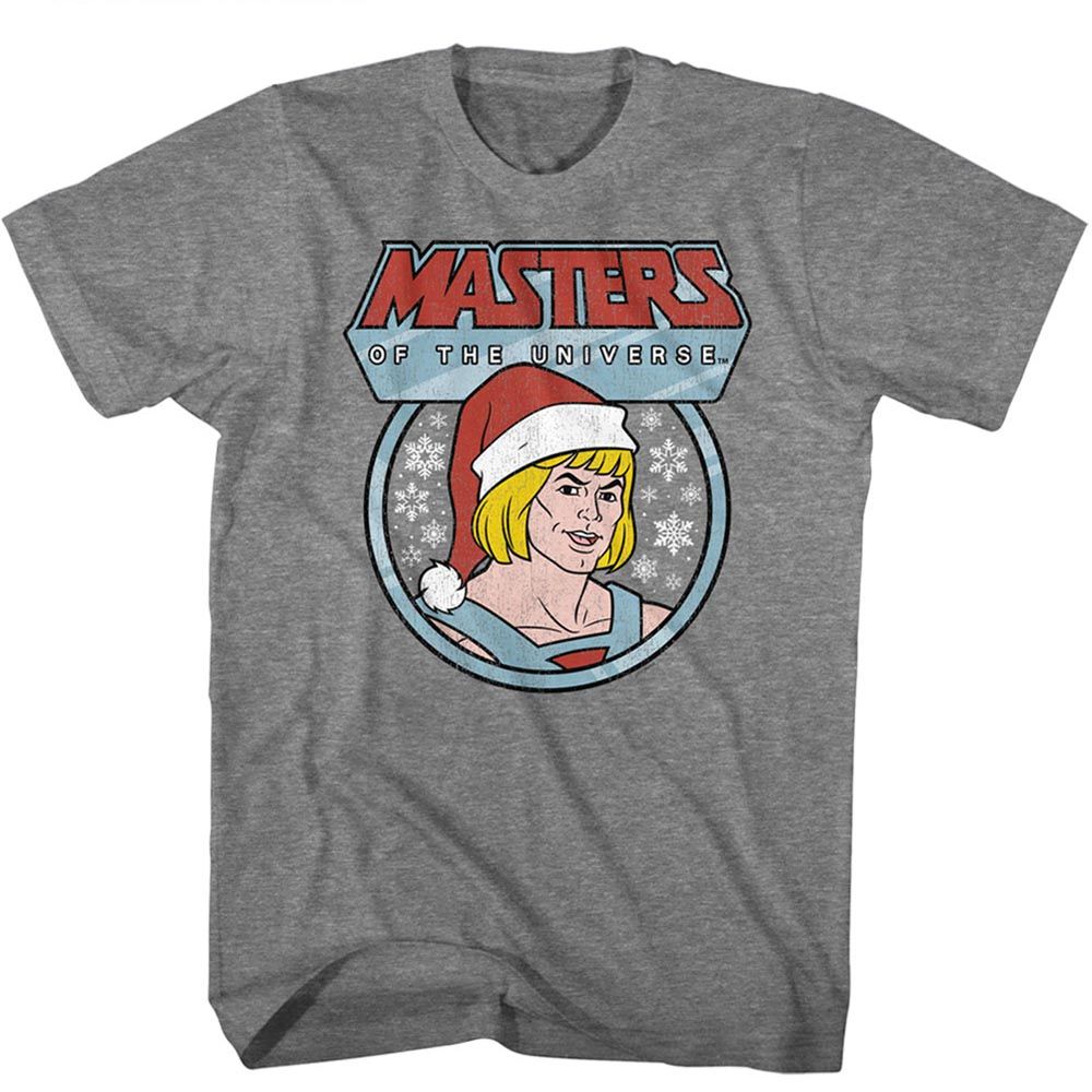 Masters Of The Universe - MOTU Christmas He-Man - Short Sleeve - Heather - Adult - T-Shirt - clothing by TeeHivey.com