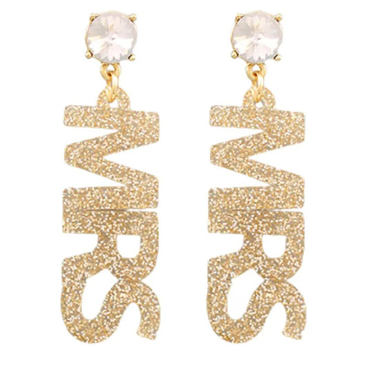 MRS Glitter Earrings