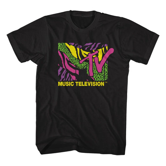 MTV - Leopard & Zebra Print Logo - Short Sleeve - Adult - T-Shirt
