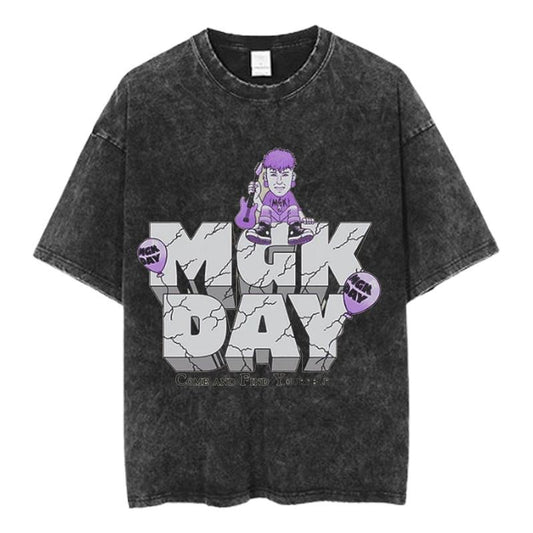 Machine Gun Kelly MGK Day Graphic Tee, Funny Cartoon Concert Shirt, Rock Music Streetwear, Unisex Menswear Womenswear Top