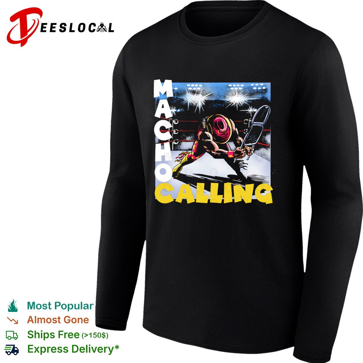 Macho Man Randy Savage style of The Clash’s album London Calling shirt