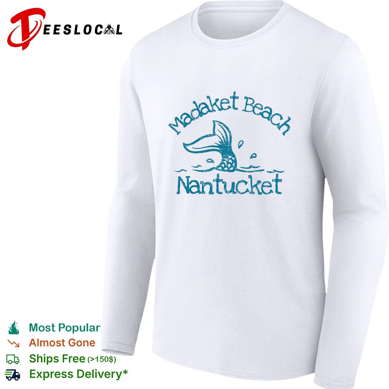 Madaket Beach Nantucket mermaid shirt