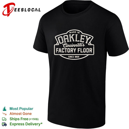 Made in Oakley Cincinnati’s factory floor since 1869 vintage badge graphic shirt