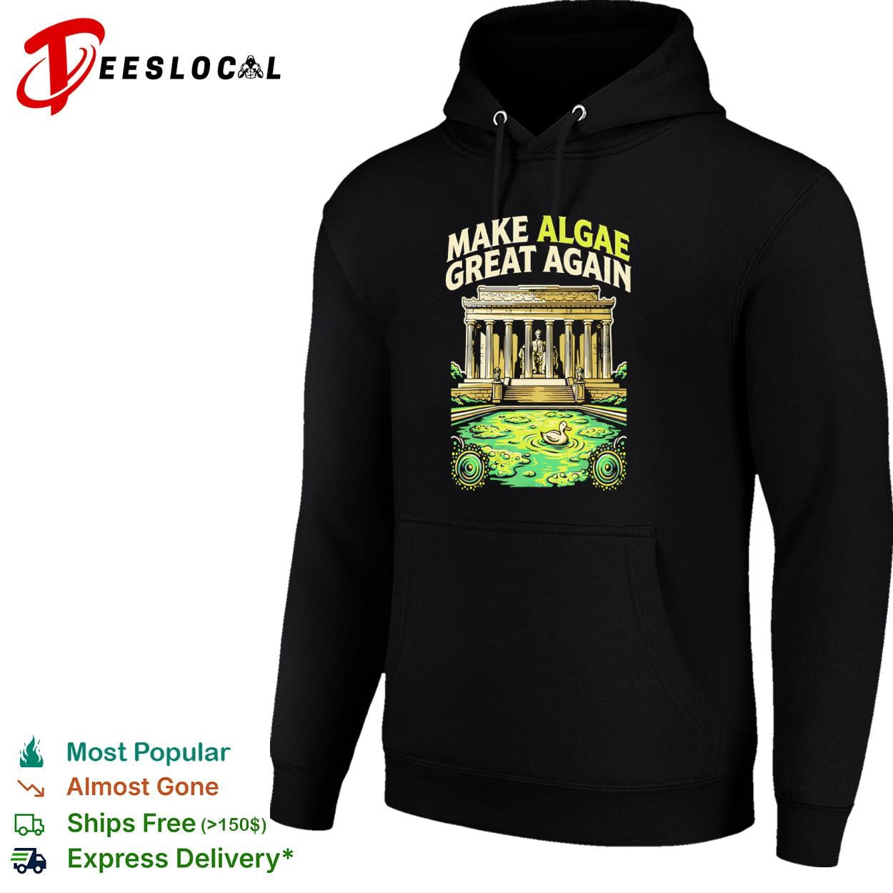 Make algae great again Lincoln memorial duck shirt