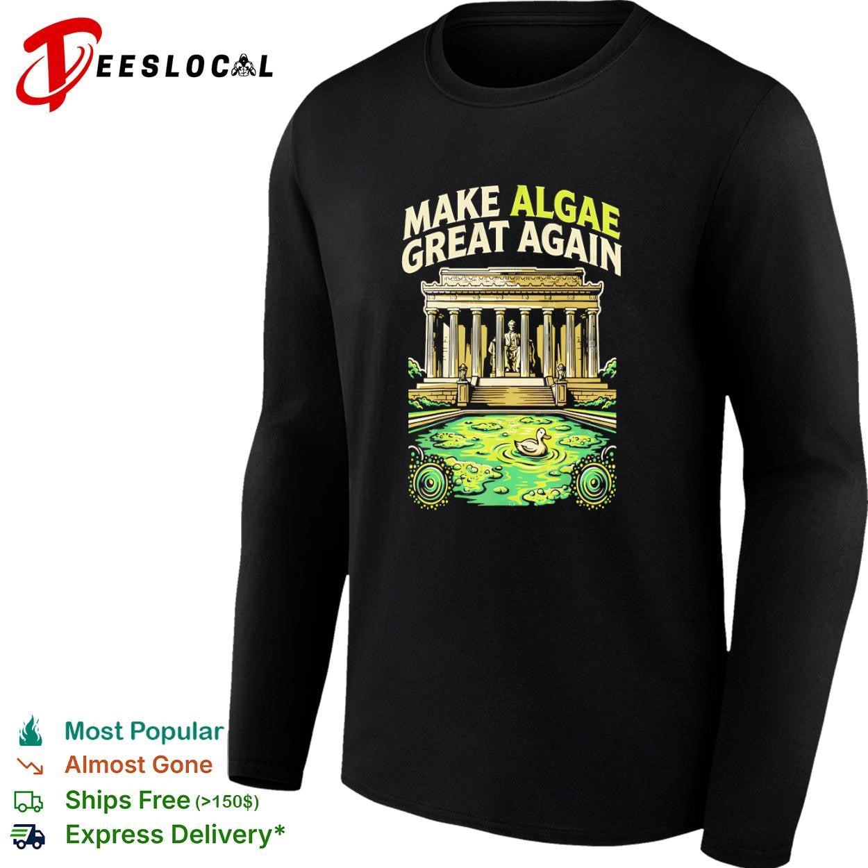 Make algae great again Lincoln memorial duck shirt