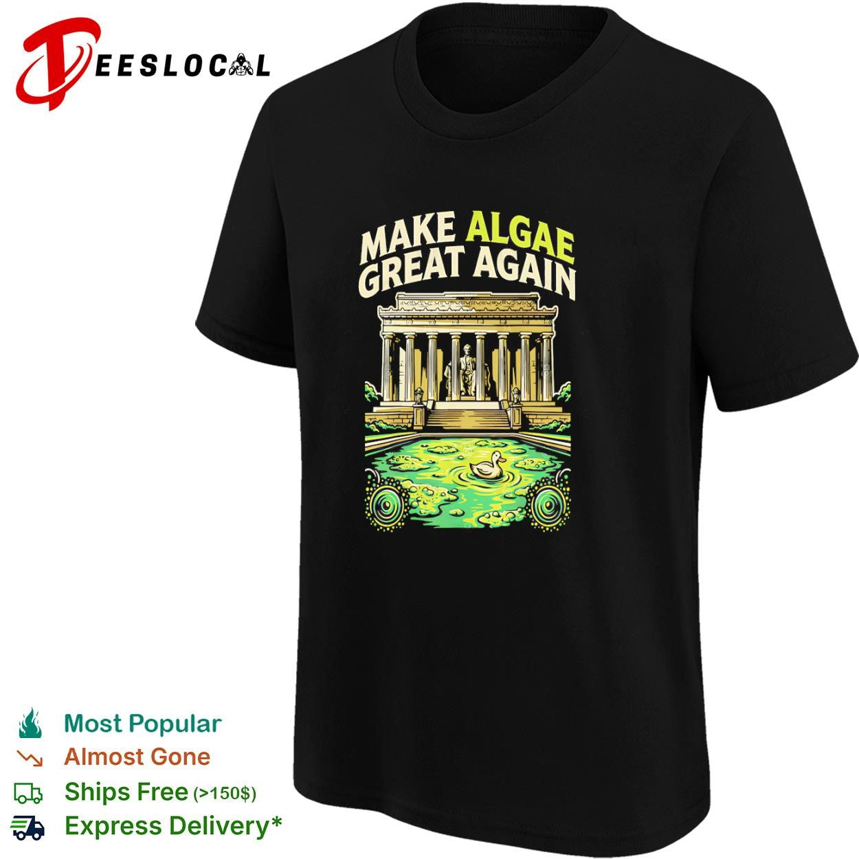 Make algae great again Lincoln memorial duck shirt
