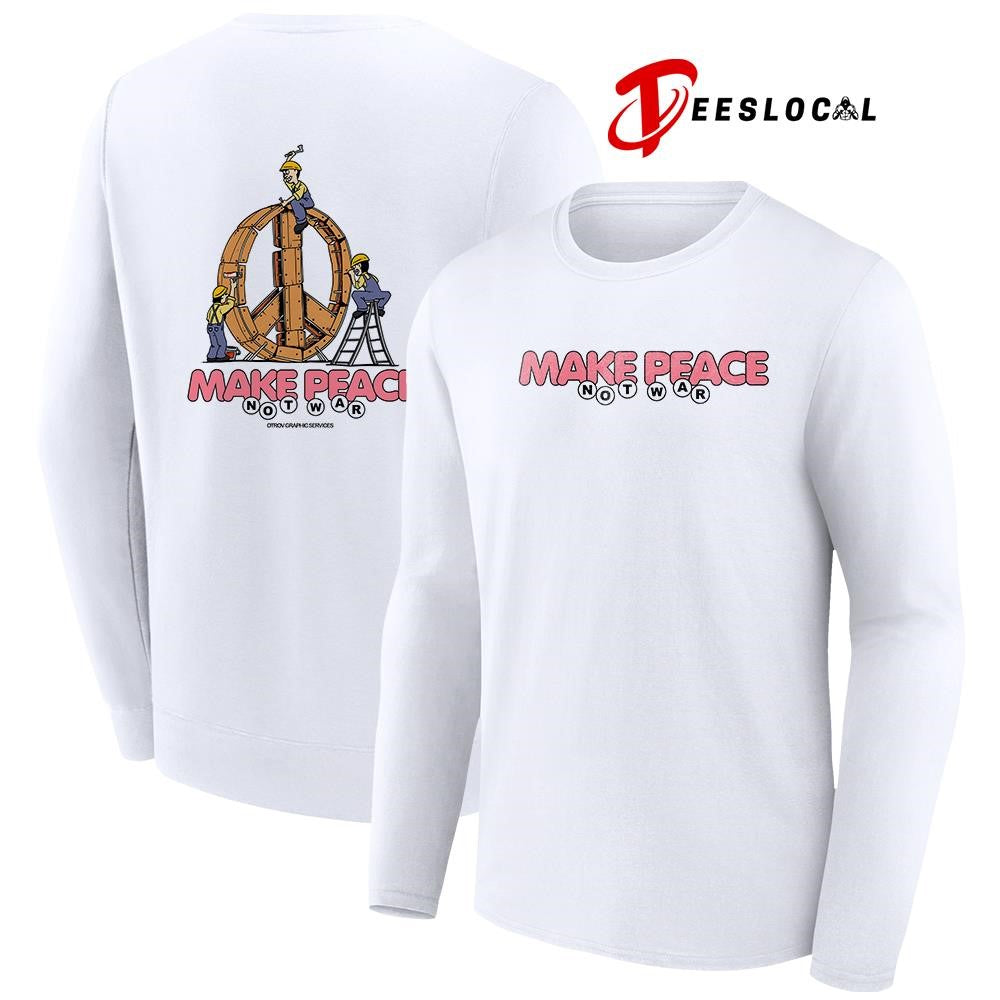 Make peace not war art logo shirt