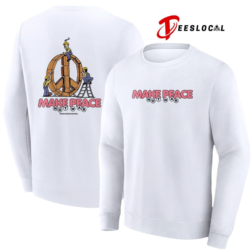 Make peace not war art logo shirt