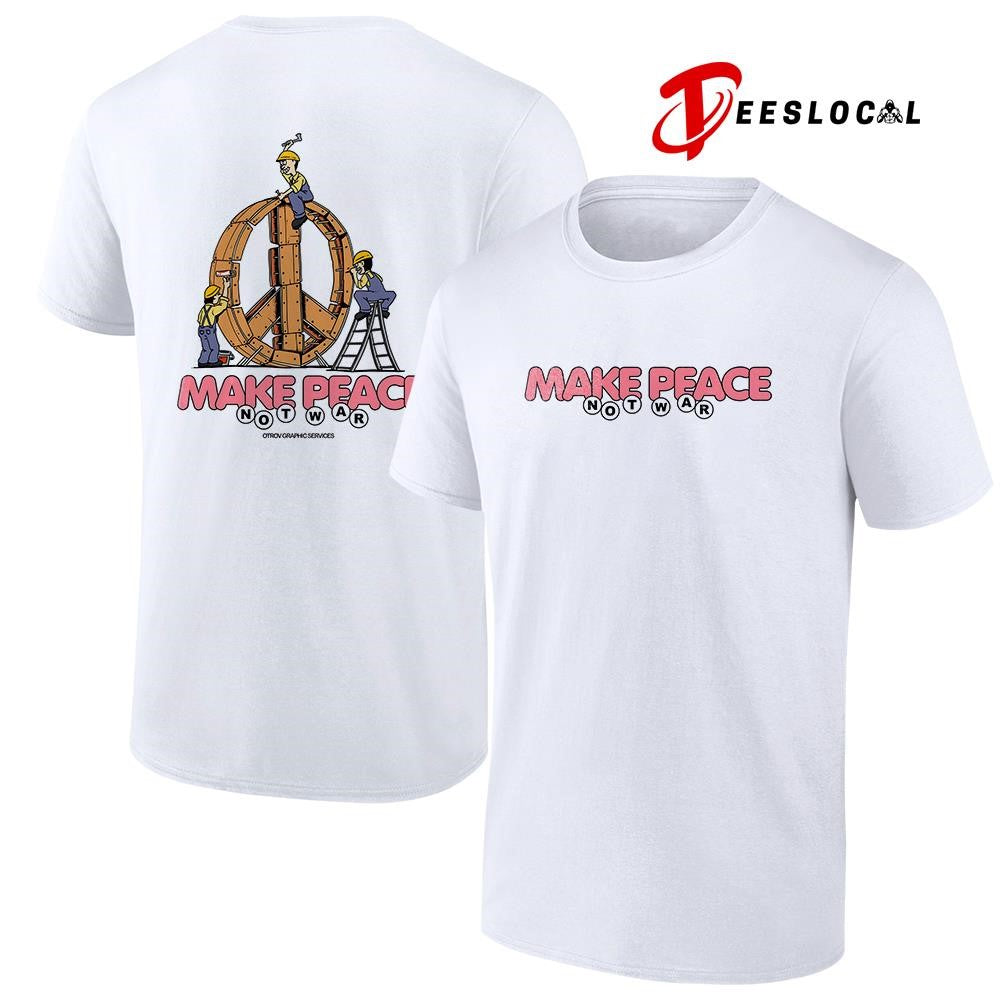 Make peace not war art logo shirt