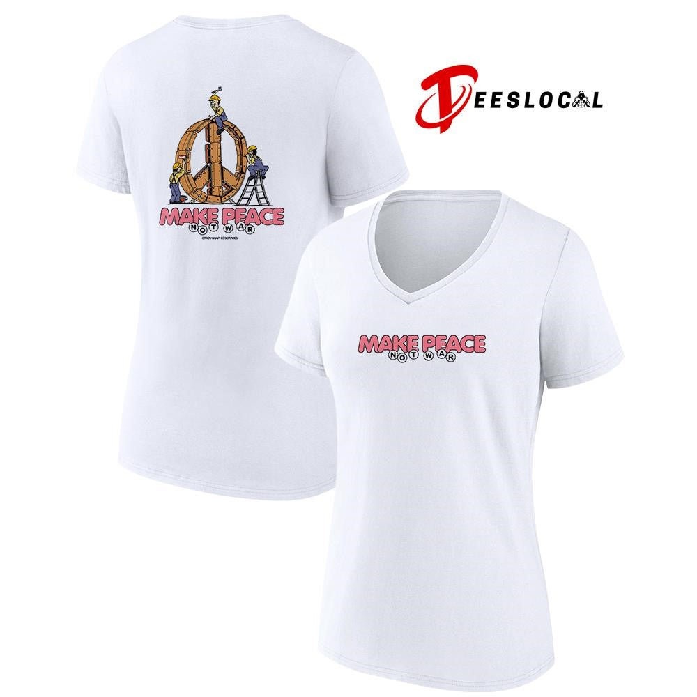 Make peace not war art logo shirt