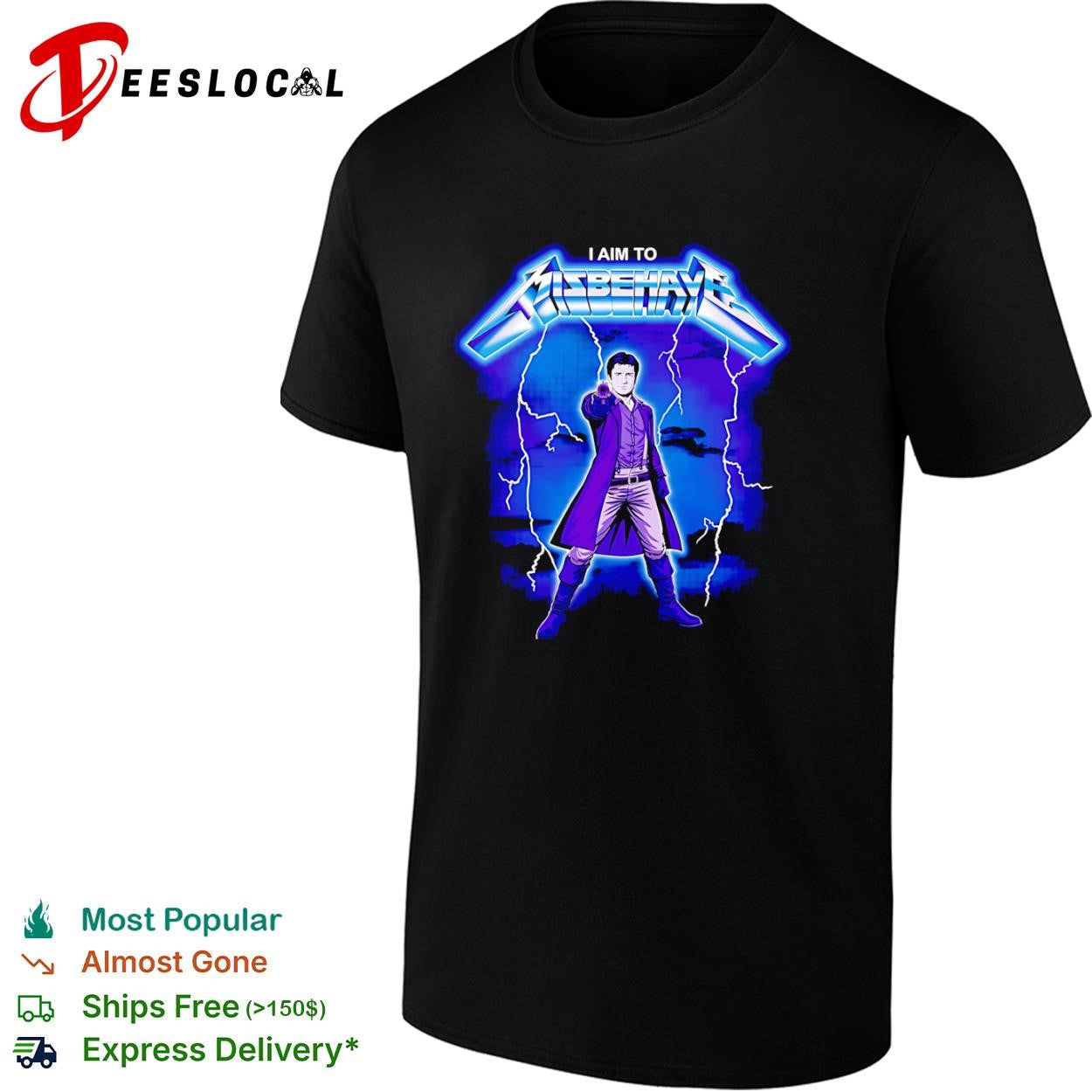 Malcolm Reynolds from Firefly in the style of Metallica’s Ride the Lightning shirt
