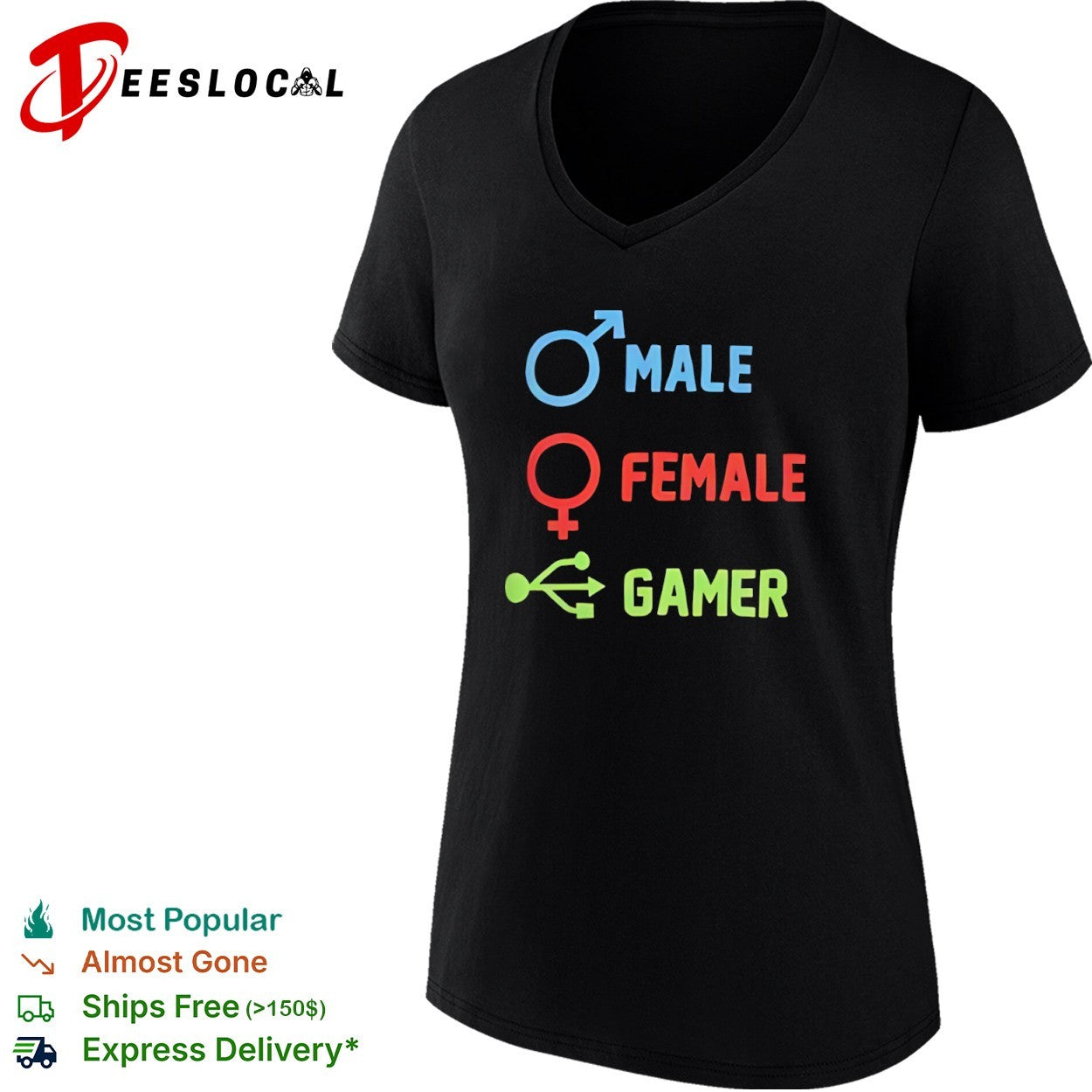 Male Female Gamer Symbols shirt