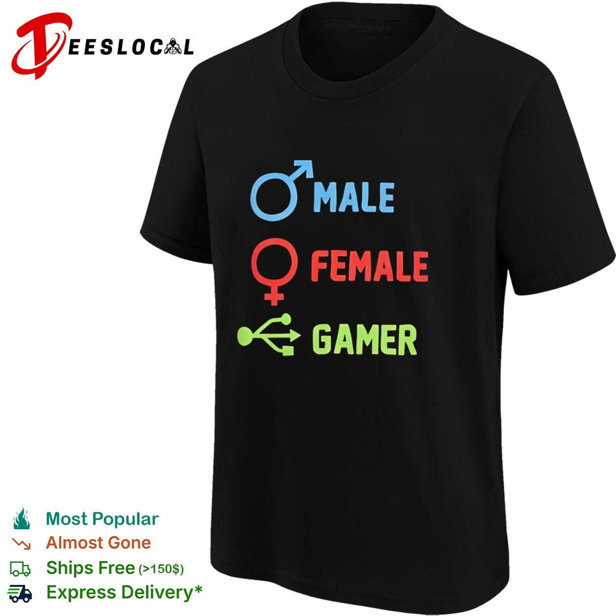 Male Female Gamer Symbols shirt