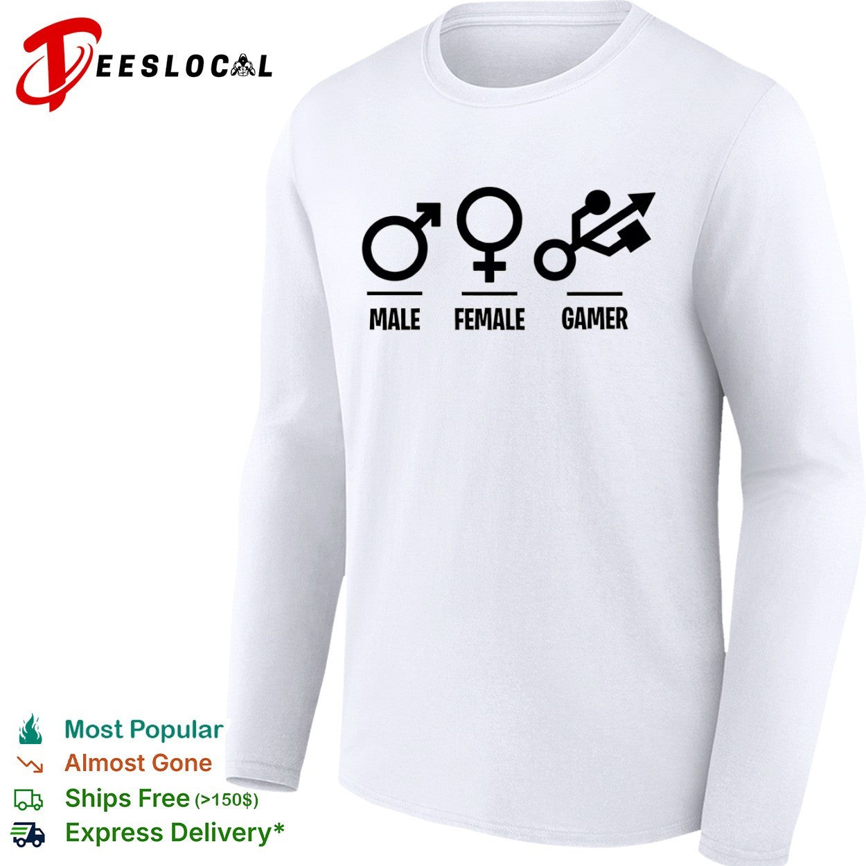 Male Female Gamer usb symbo shirt