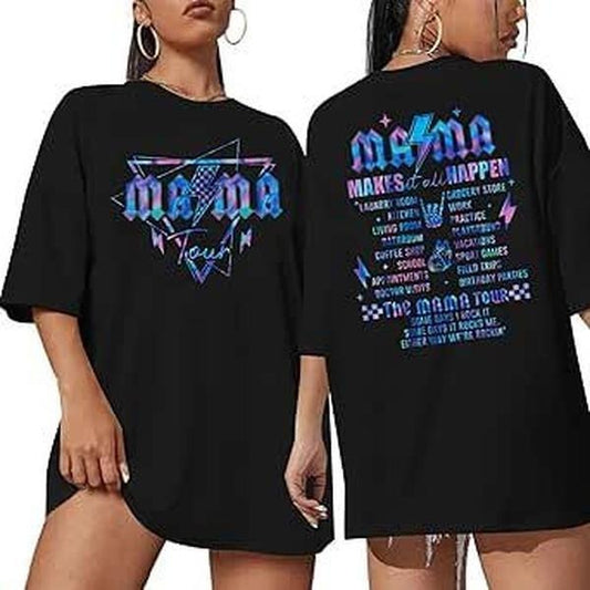 Mama Shirts Women Mama Tour Shirts Mom Life T-Shirt