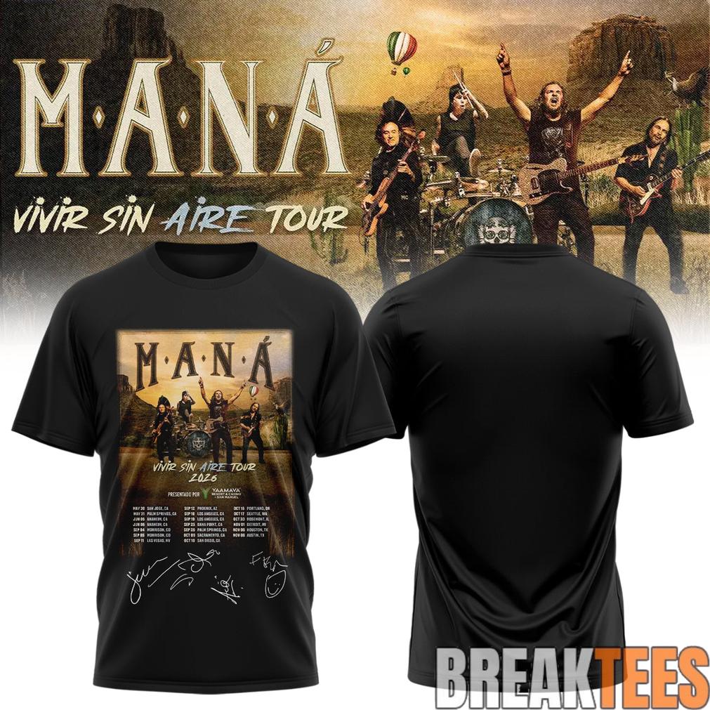 Maná “Vivir Sin Aire Tour” Limited Edition T-Shirt