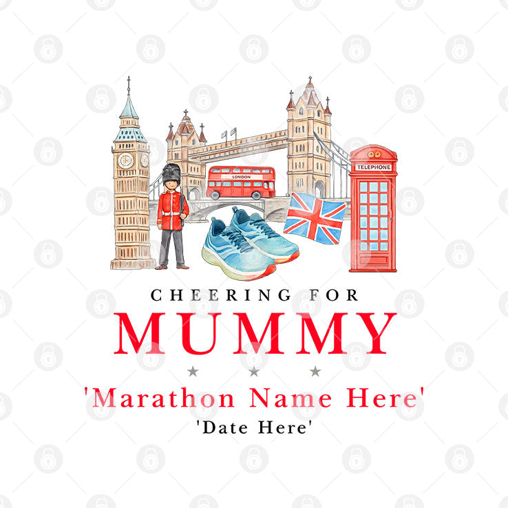Marathon Supporters Cheering For Mummy Personalized Shirt