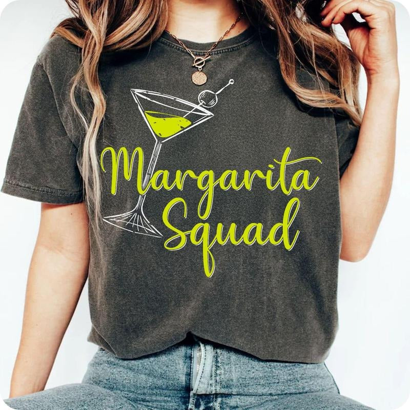 Margarita Squad T-Shirt, Cinco de Mayo T-Shirt, Fiesta Cocktail Clipart, Tequila Party, Ladies Night, Bachelorette Party T-Shirt