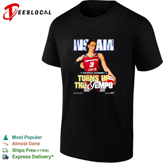 Marina Mabrey turn up the Toronto Tempo WSLAM magazine shirt