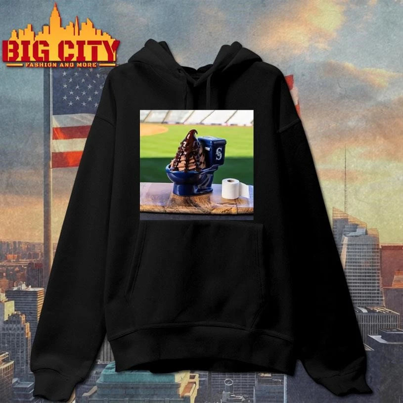 Mariners Big Dumper Sundae Chocolate Ice Cream Toilet Picture Shirt