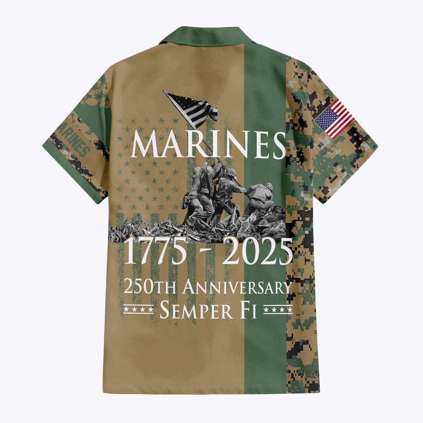 Marines 1775-2025 250th Anniversary Semper Fi T Hawaiian Shirt