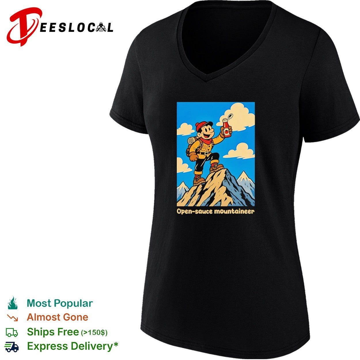 Mario Open sauce mountaineer Nintendo Mascot Video Game Character Gamer shirt