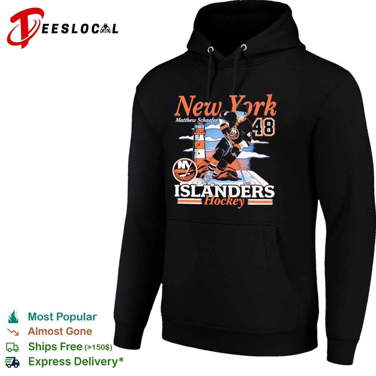 Matthew Schaefer New York Islanders NHL 48 Hockey Players Name Logo shirt