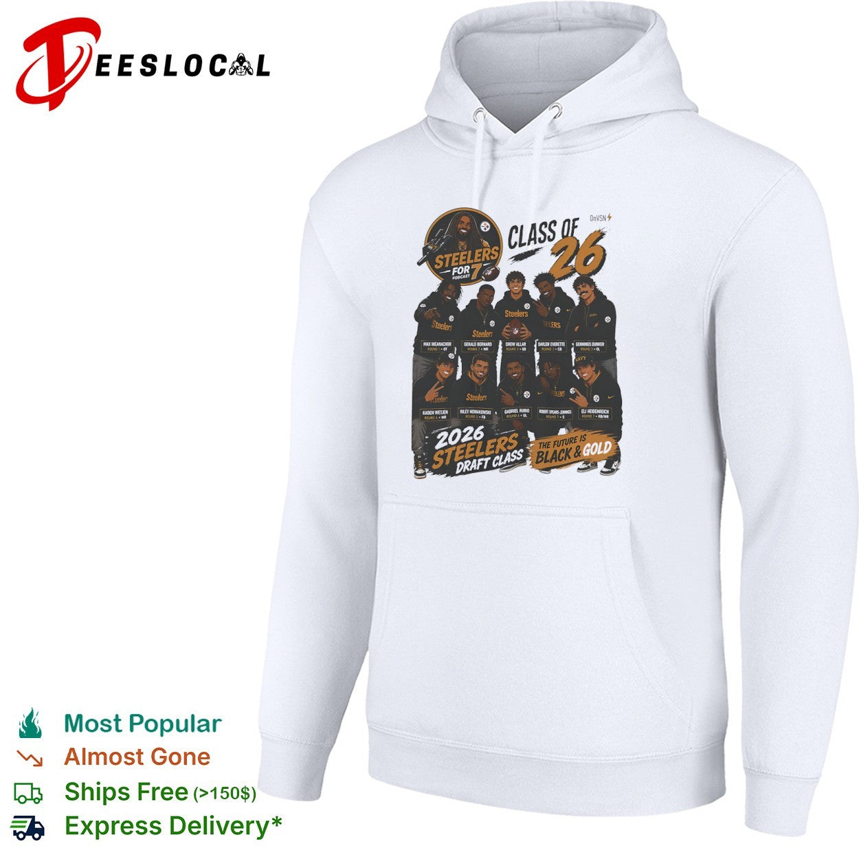 Max Iheanachor Gerald Bernard Drew Allar Steelers 2026 NFL Draft Class Podcast shirt
