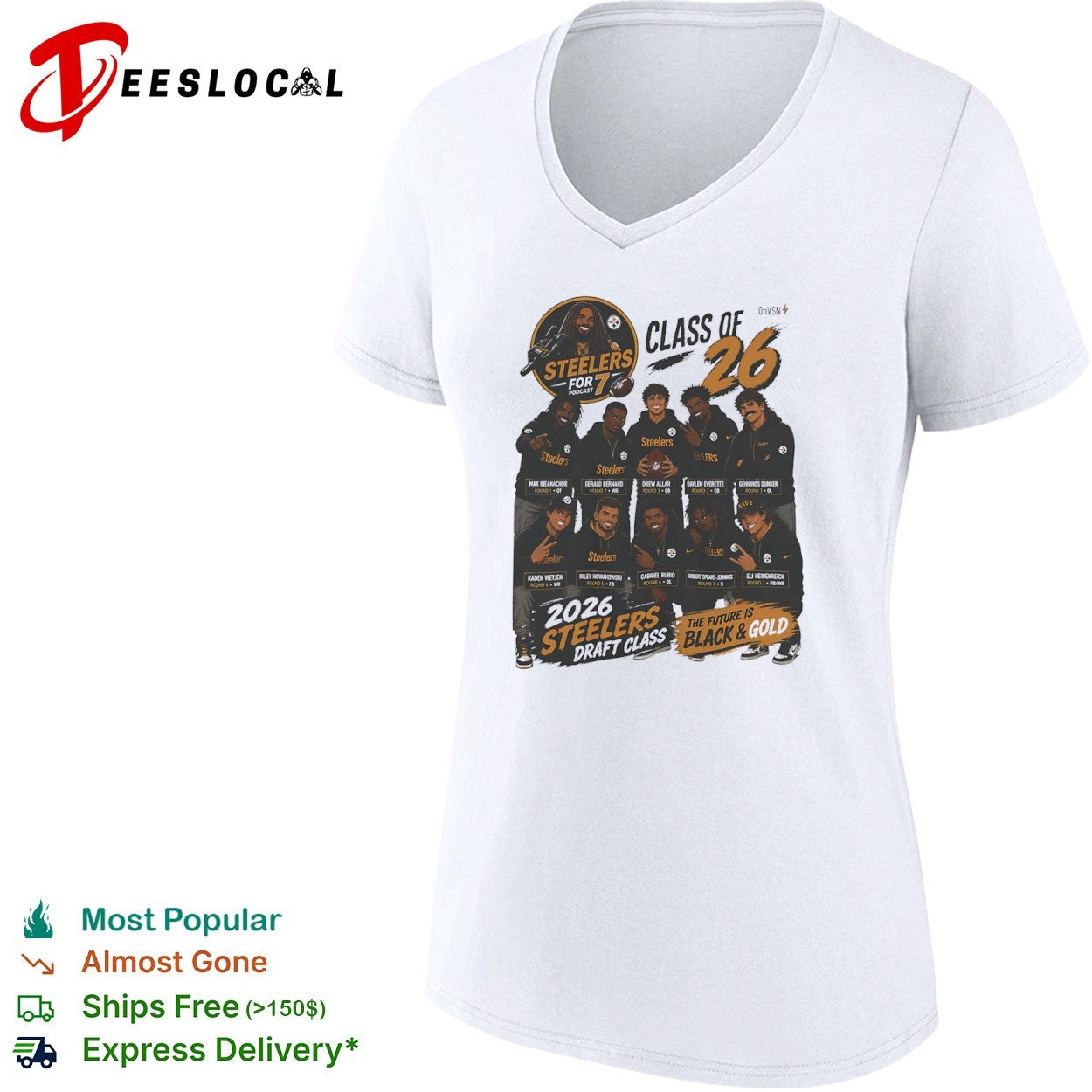 Max Iheanachor Gerald Bernard Drew Allar Steelers 2026 NFL Draft Class Podcast shirt