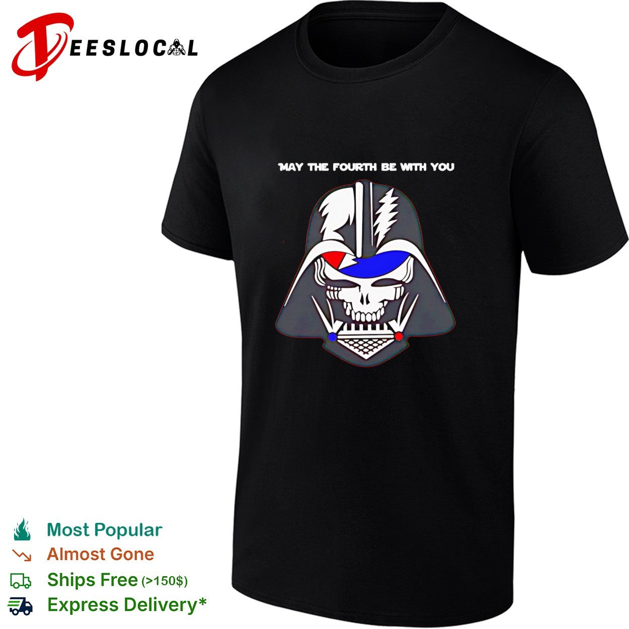 May The Fourth Be With You Grateful Dead Darth Vader big head shirt