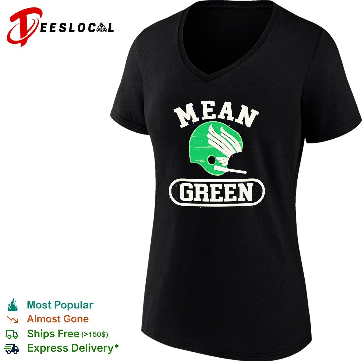 Mean Green North Texas football helmet vintage arch bold logo shirt