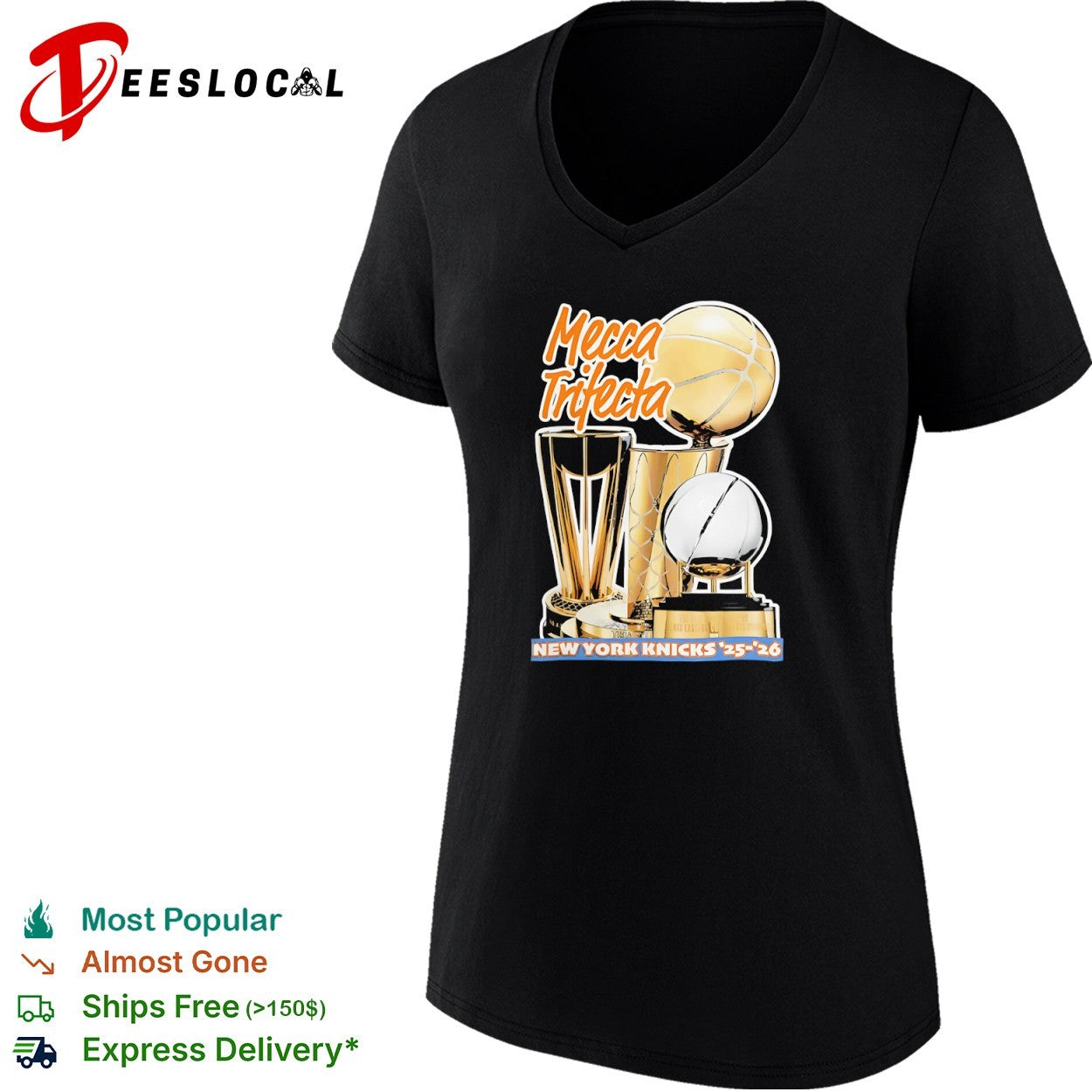 Mecca Trifecta New York Knicks 2026 Eastern Conference Trophy shirt