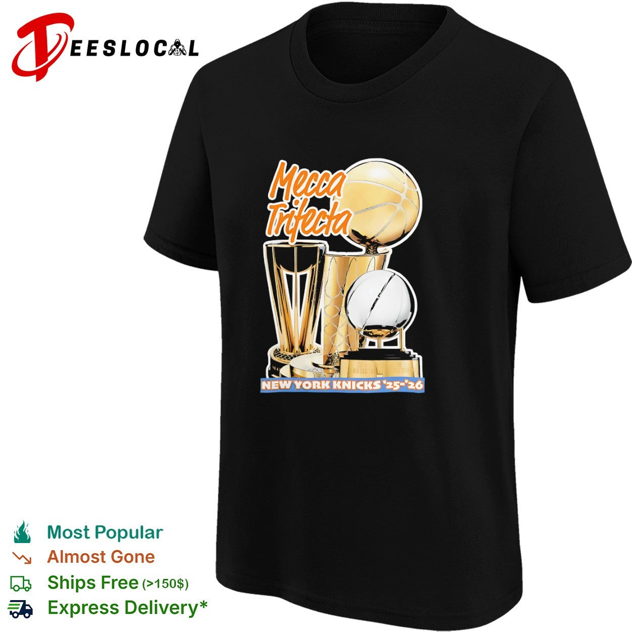 Mecca Trifecta New York Knicks 2026 Eastern Conference Trophy shirt