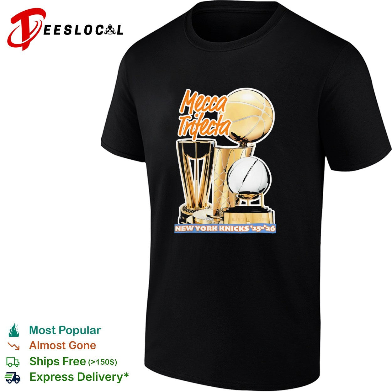 Mecca Trifecta New York Knicks 2026 Eastern Conference Trophy shirt