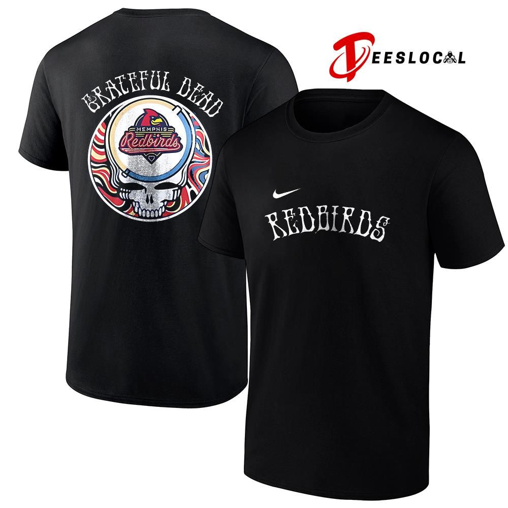 Memphis Redbirds x Grateful Dead Triple A logo shirt