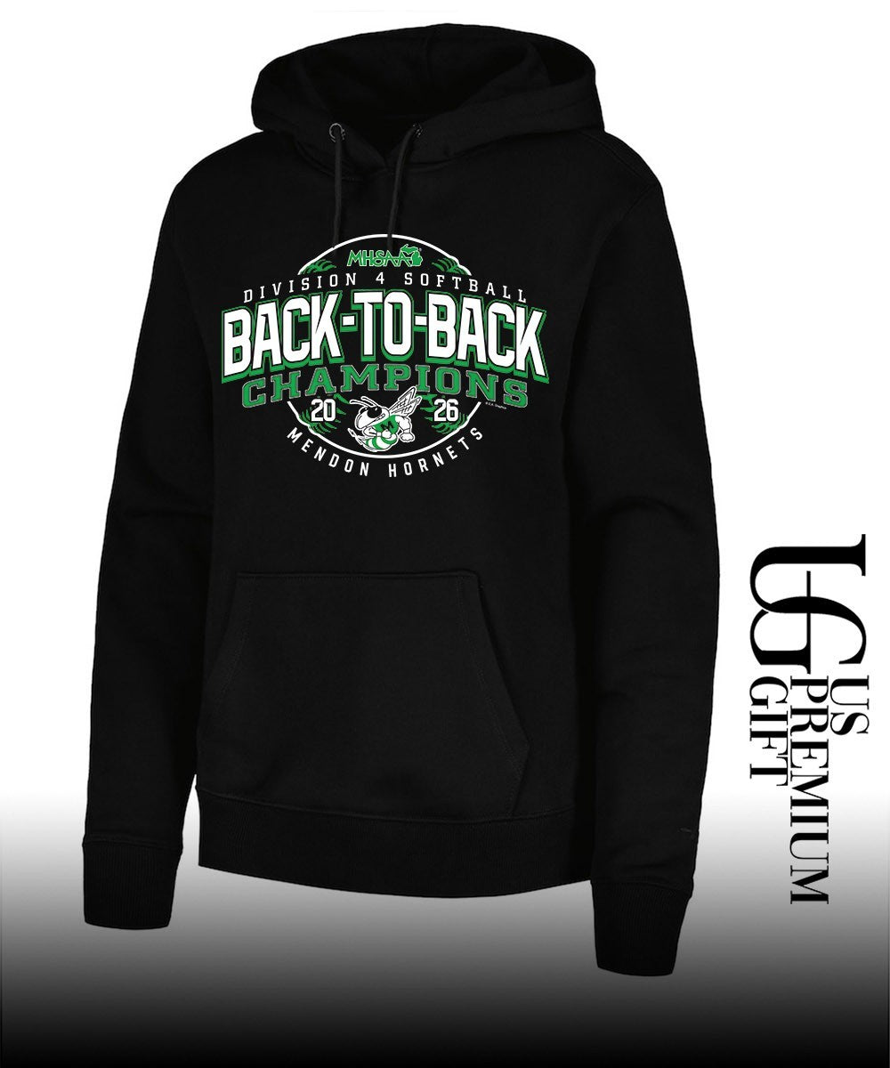 Mendon Hornets MHSAA Softball D4 Back-To-Back Champions 2026 shirt