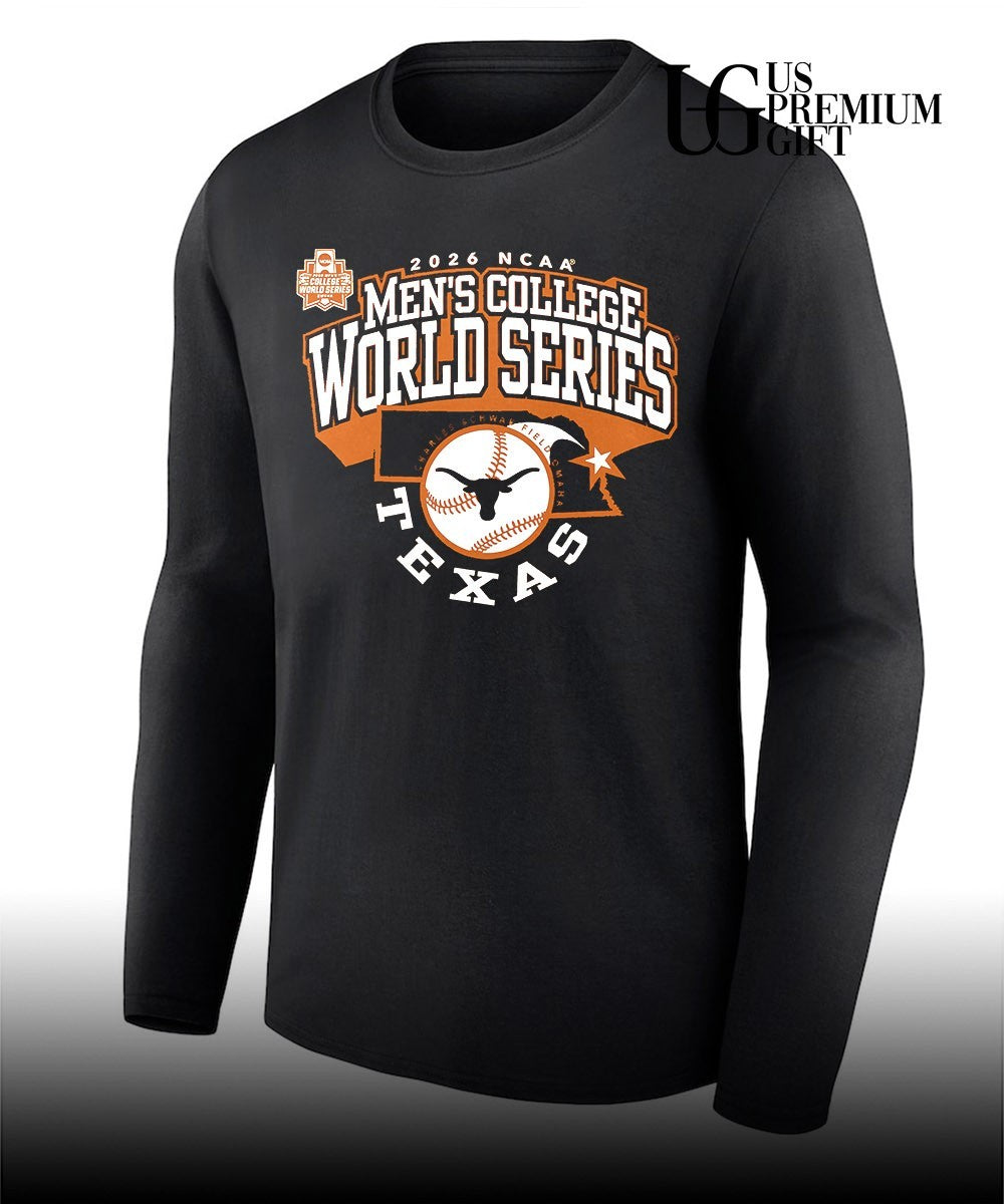 Men’s College World Series Texas Longhorns 2026 Baseball NCAA Bound shirt