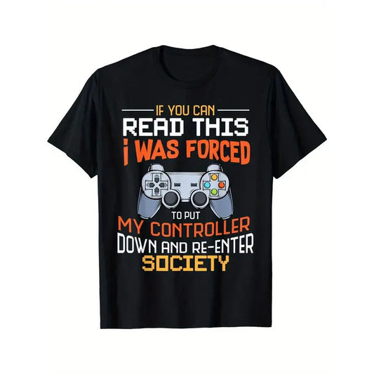 Mens Game Console Graphic T-shirt - Stylish Crew Neck, Short Sleeve, Summer Sportswear - Ultra-Comfortable, Lightweight & Versatile for Casual Days Made in USA