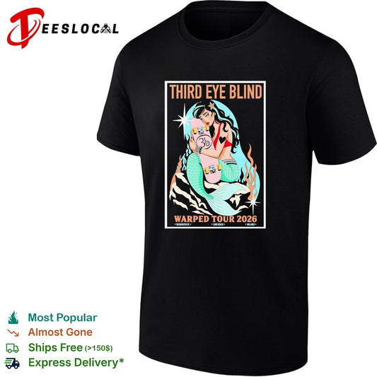 Mermaid tattoo woman Om symbol Warped Tour 2026 rock concert framed poster art shirt