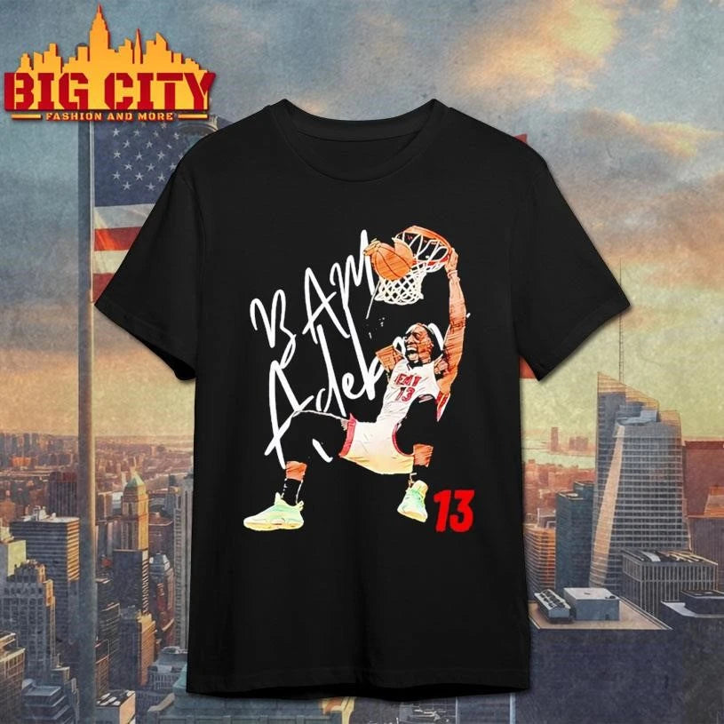 Miami Bam Adebayo #13 Dunk Basketball Cartoon Shirt