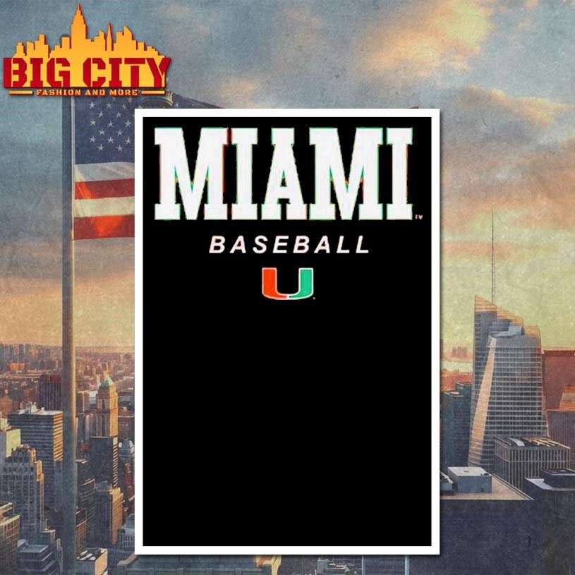 Miami Baseball Miami Wordmark &amp; Logo Shirt