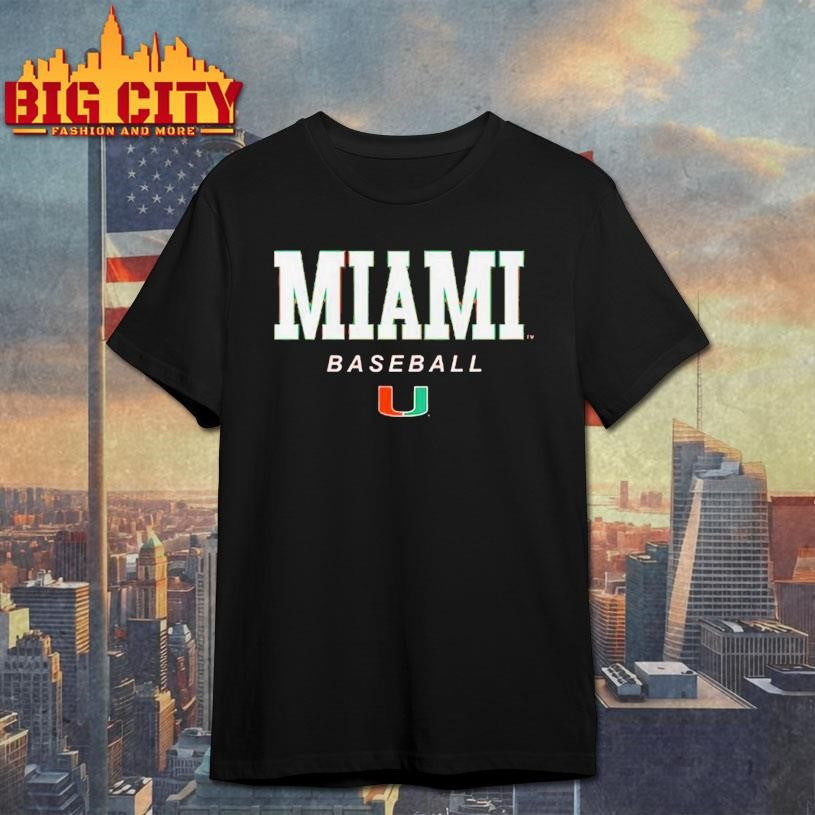 Miami Baseball Miami Wordmark &amp; Logo Shirt