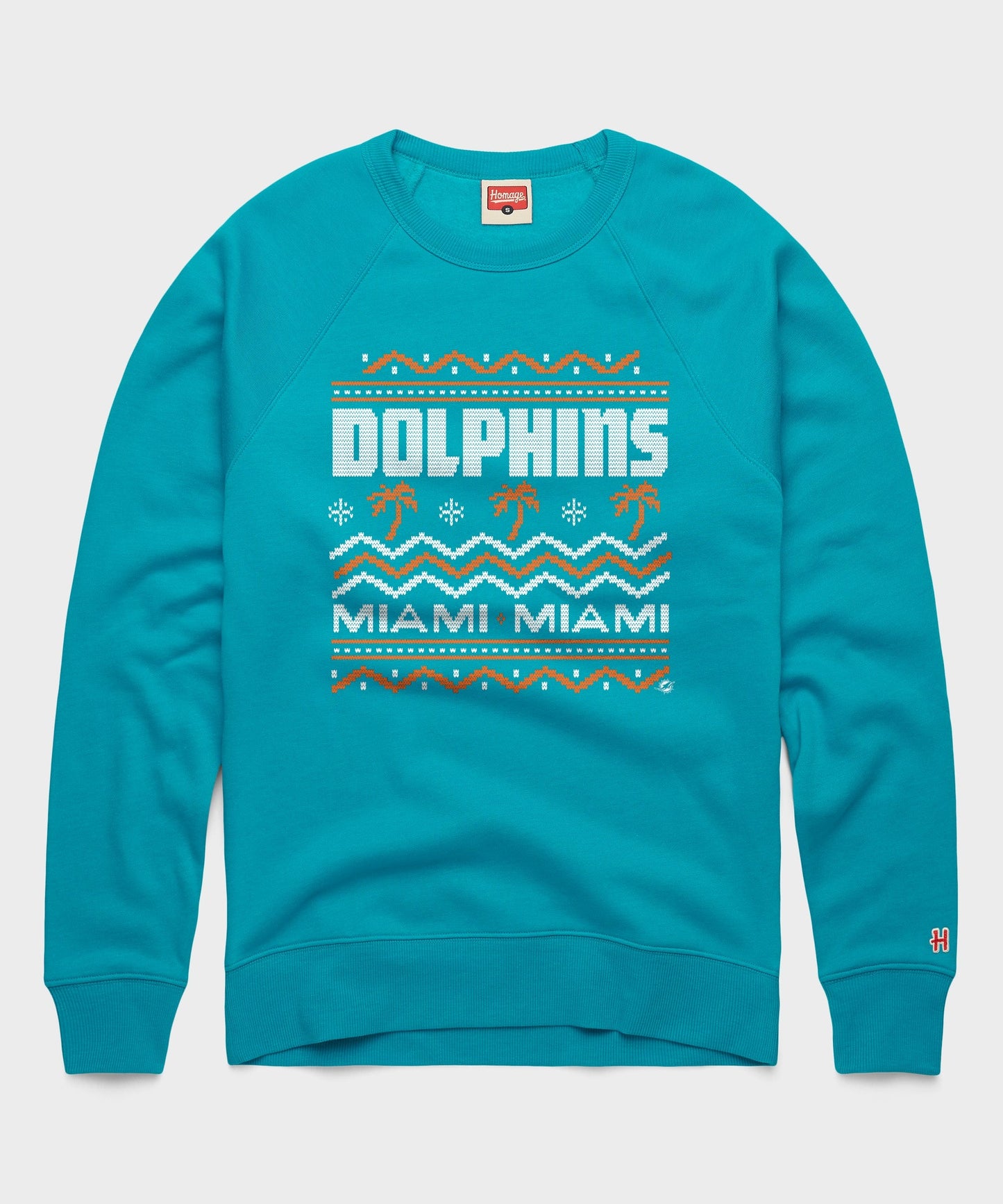 Miami Dolphins Holiday Crewneck